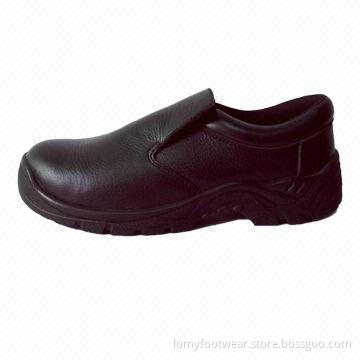 Safety shoes, made of embossed full grain leather and PU sole, 37 to 48# sizes